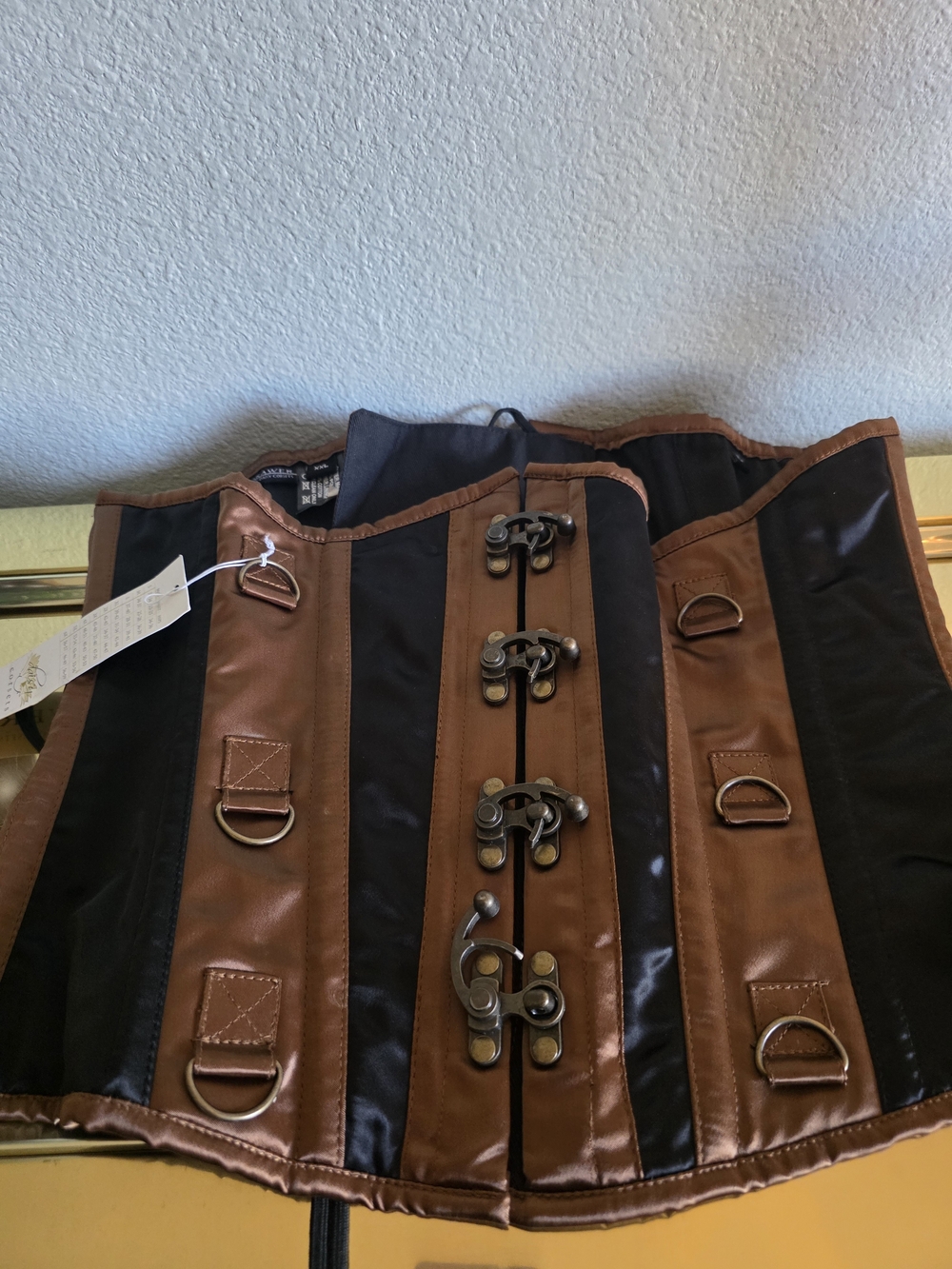 Womens Brown and Black Corset - Picture 7 of 11
